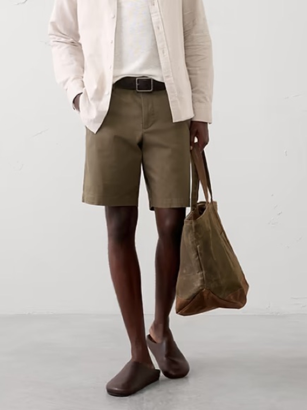 Men’s Banana Republic Slim Fit Linen-Blend Shorts - 9”